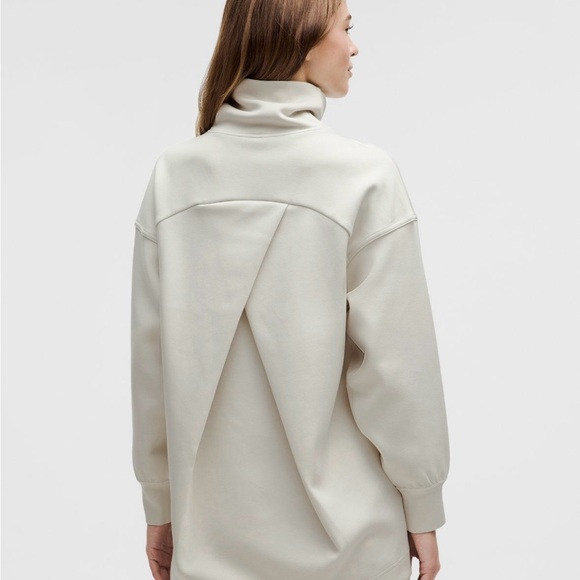 Women’s Lululemon Modal-Blend Turtleneck Tunic. Color: Bone. Size 4. - Picture 3 of 9